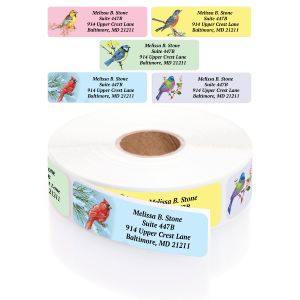 30768 Birds Designer Rolled Address Label Assortment