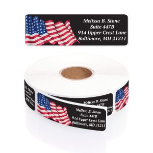 41001 Prismatic Flag Rolled Address Labels with Dispenser