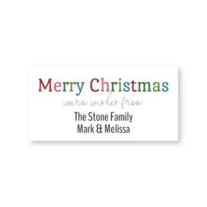 Rectangular personalized label with 