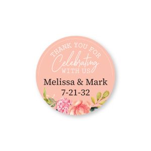 Round bright coral floral 