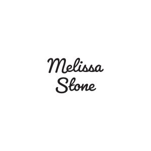 Black self-inking textile stamp impression featuring an elegant cursive name design.