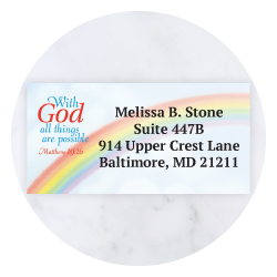 Current Labels Faith & Inspiration sheeted address labels with religious symbols and uplifting motifs.