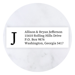 Elegant Monogram & Initial sheeted address labels featuring classic typography by Current Labels.