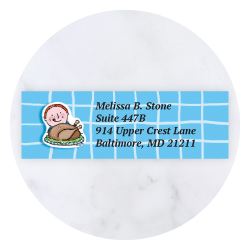 Warm Thanksgiving sheeted address labels featuring autumn leaves and harvest designs from Current Labels.