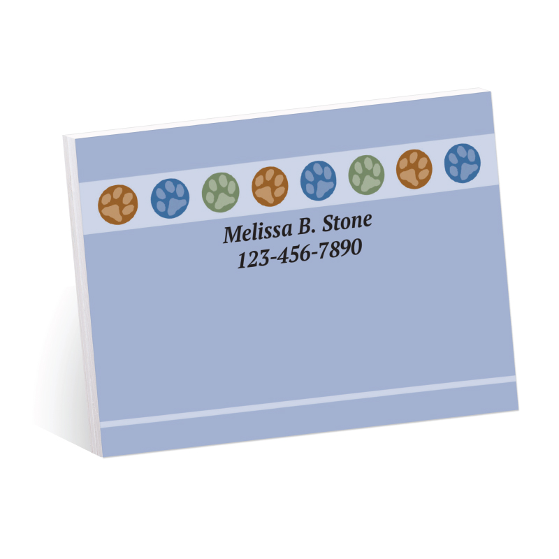 Paw Dots Personalized 4x3 Post-it Notes