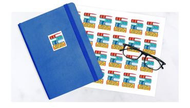 Custom personalized bookplate labels for library collections and novel gifts.